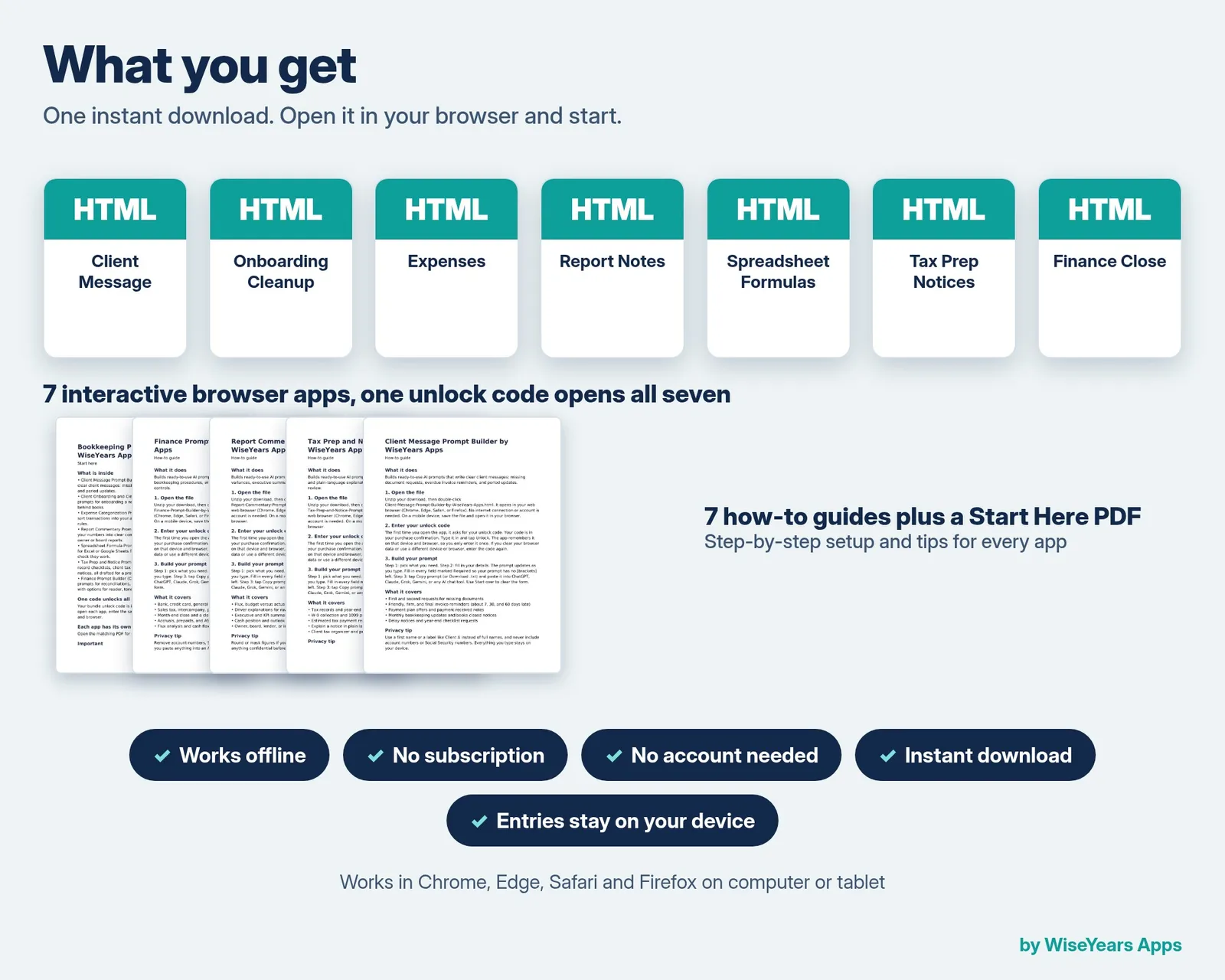 Bookkeeping Prompt Builders Bundle: what you get