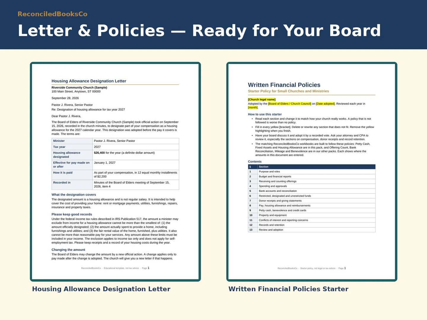 Church Petty Cash Log and Pledge Tracker Spreadsheet: word documents