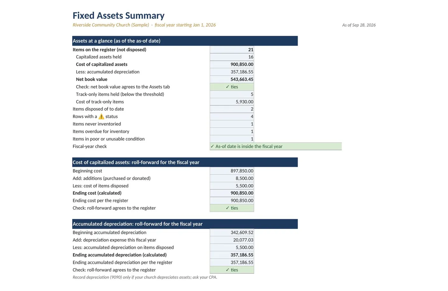 Church Petty Cash Log and Pledge Tracker Spreadsheet, image 19