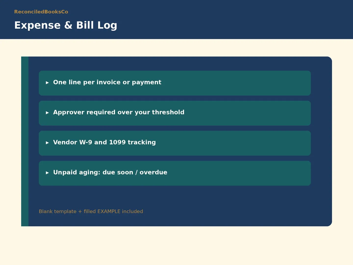 Church Treasurer Report Template, Budget vs Actual: expense bills
