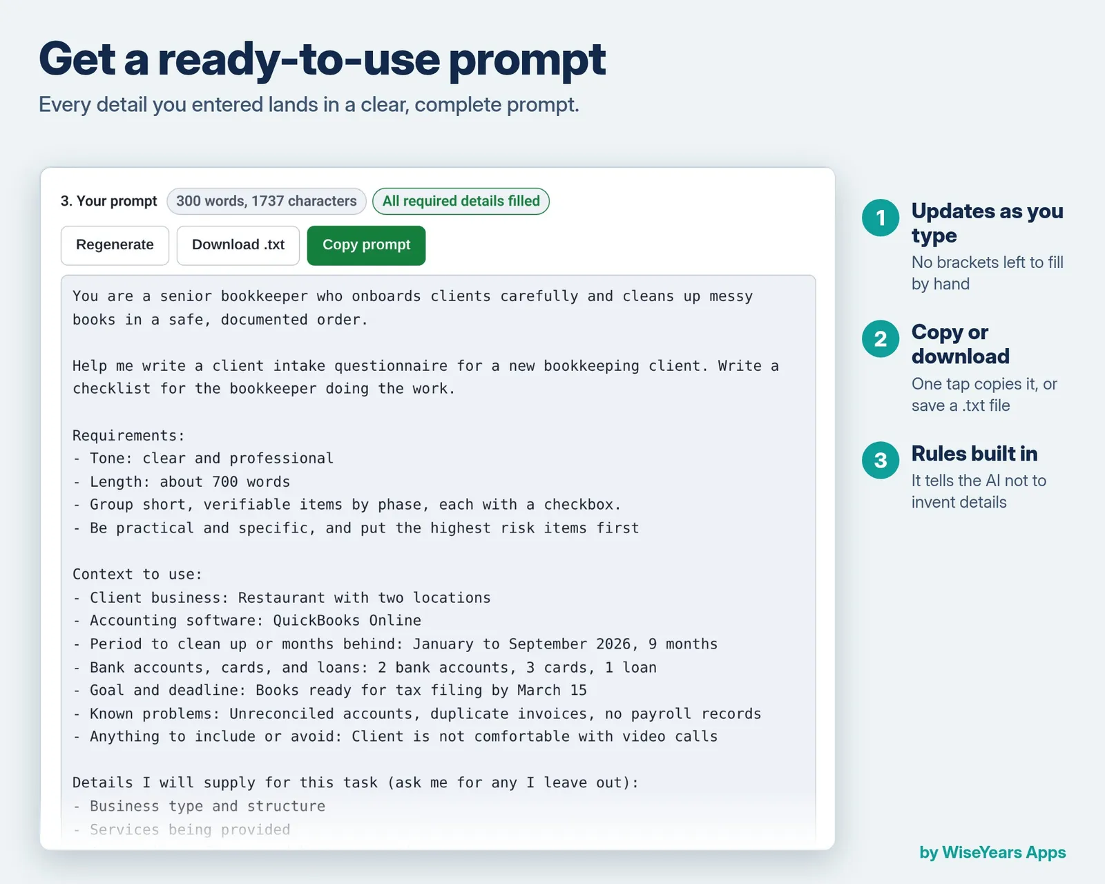 Client Onboarding and Cleanup Prompt Builder: ready-to-use prompt
