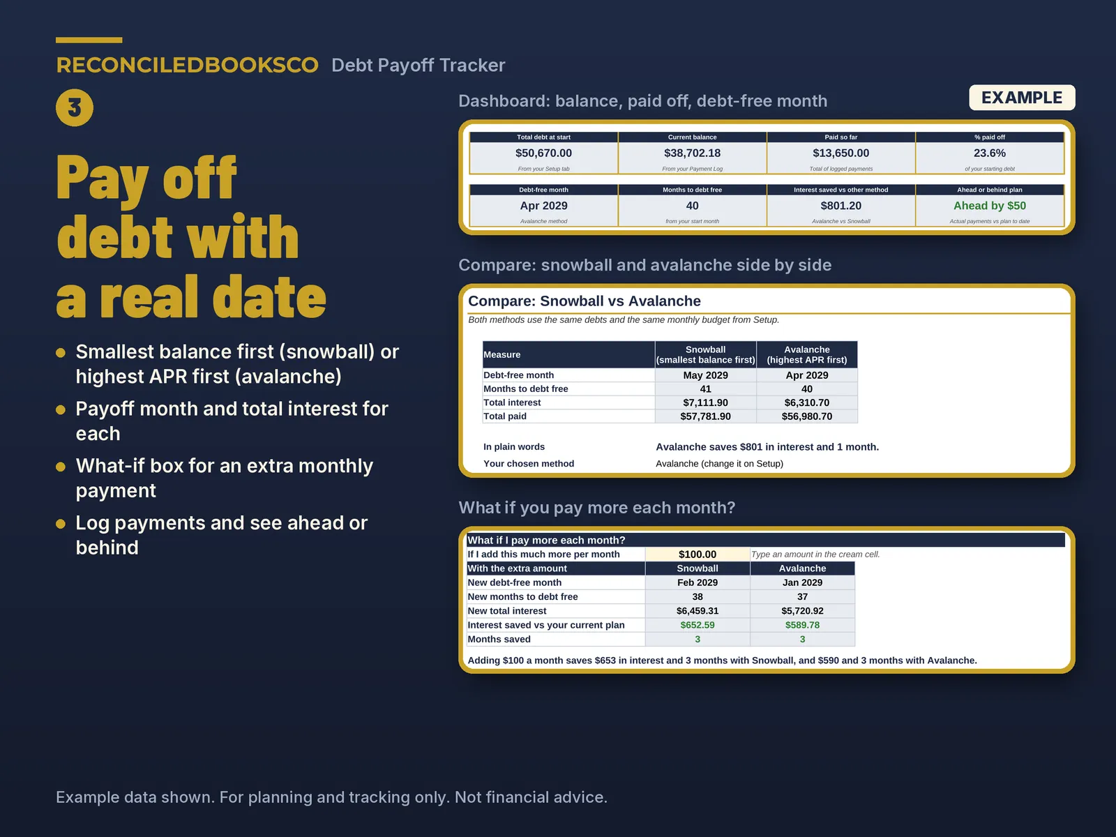 Household Budget Spreadsheet: Bills, Savings, Debt and Net Worth, image 7