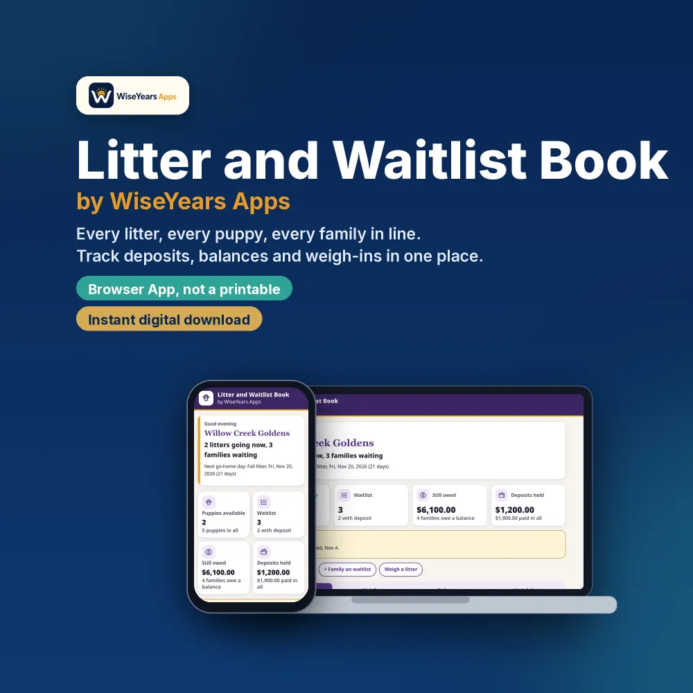 Litter and Waitlist Book cover by WiseYears Apps