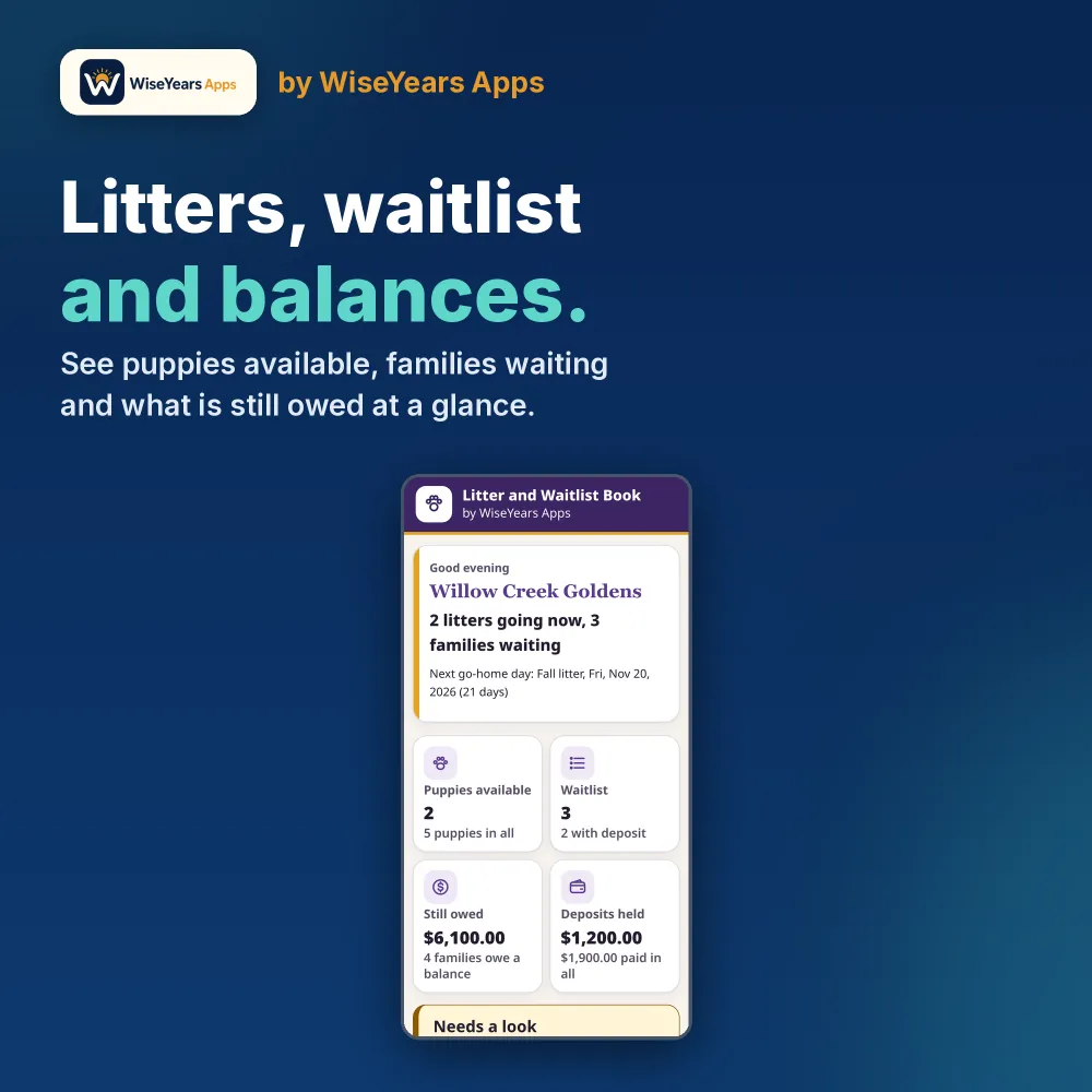 Litter and Waitlist Book, image 2
