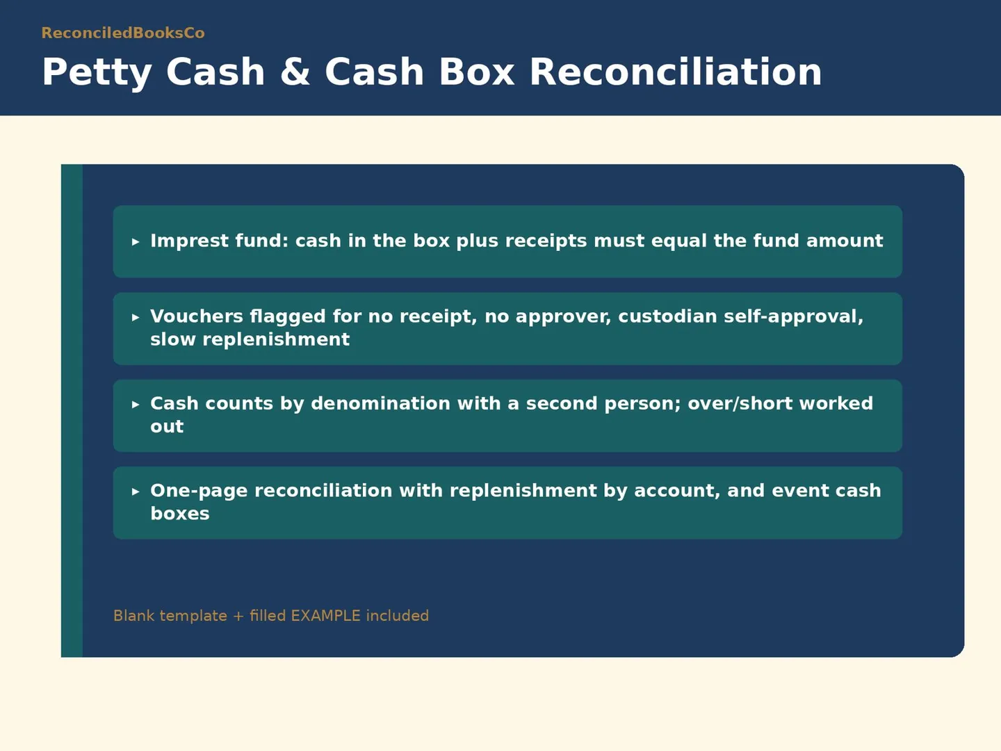 Nonprofit Grant Tracker Spreadsheet and Deadline Calendar: petty cash